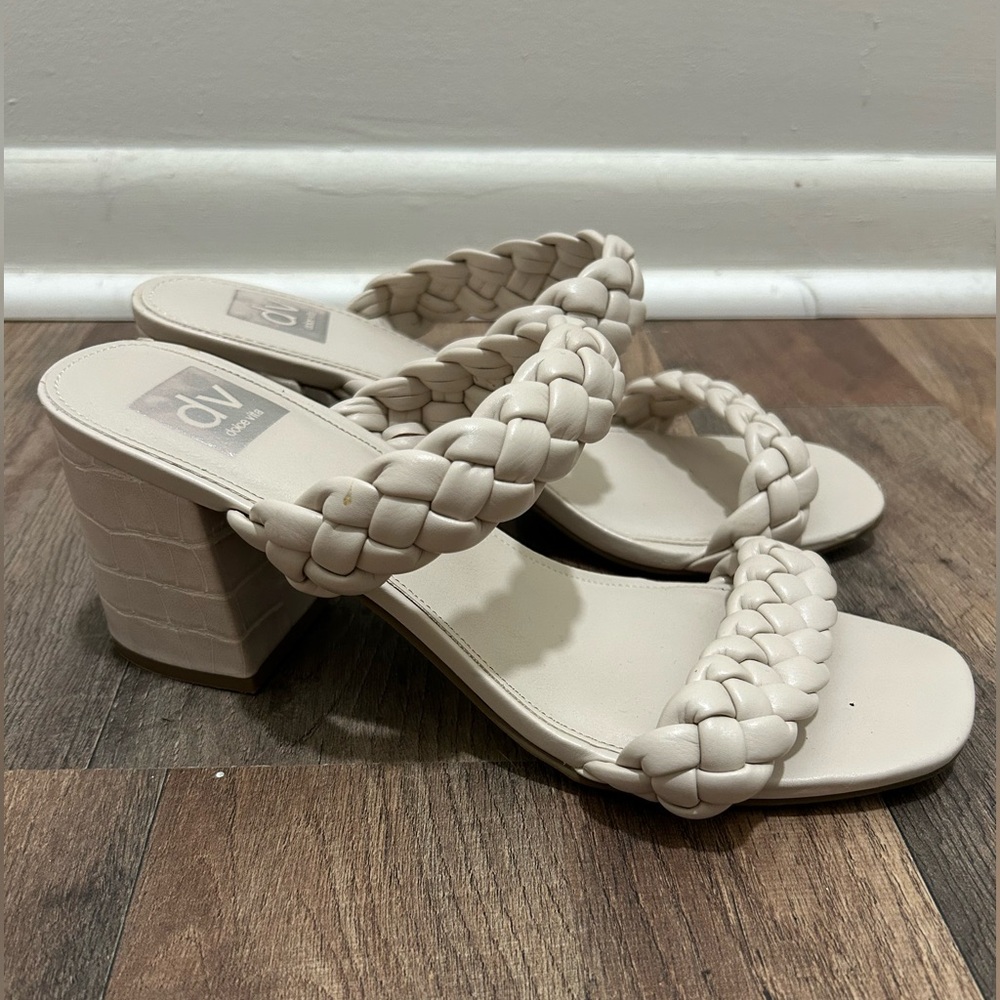 Dolce Vita Cream Braided Block Heels
